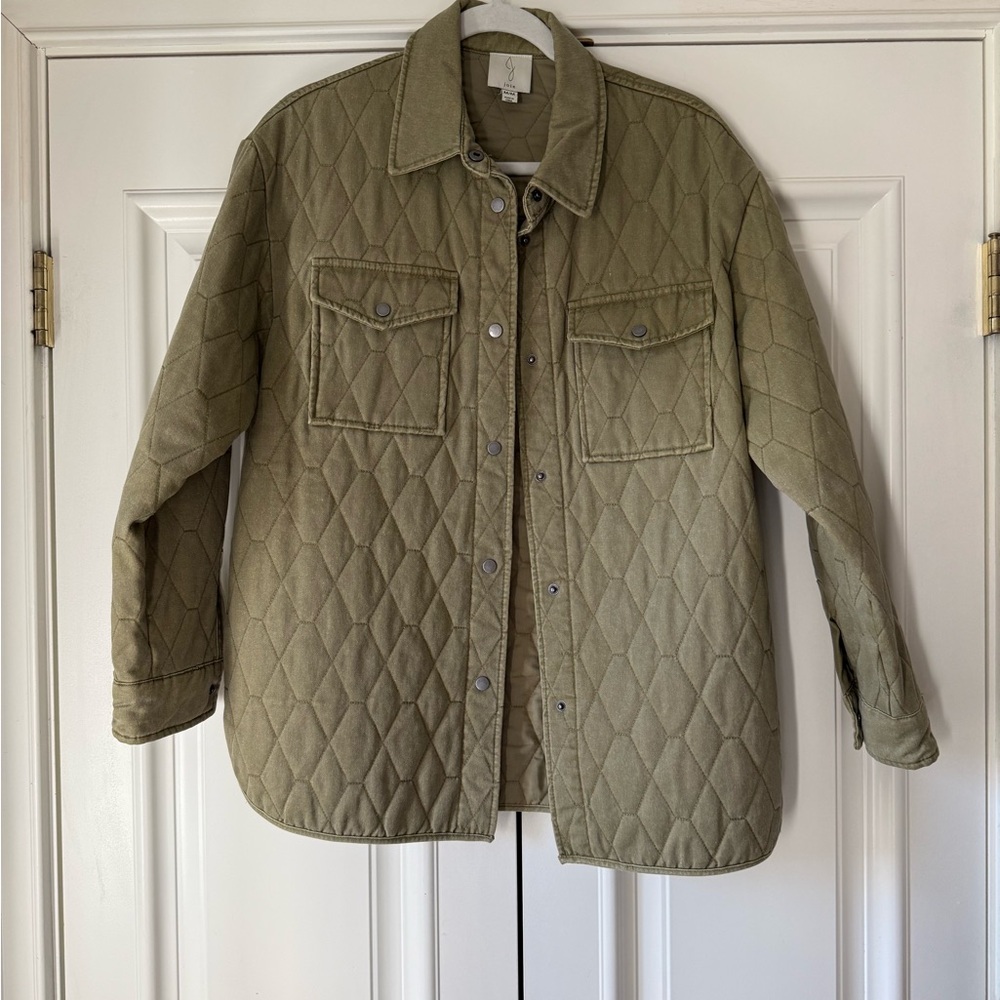 Quilted Olive Green Joie Jacket